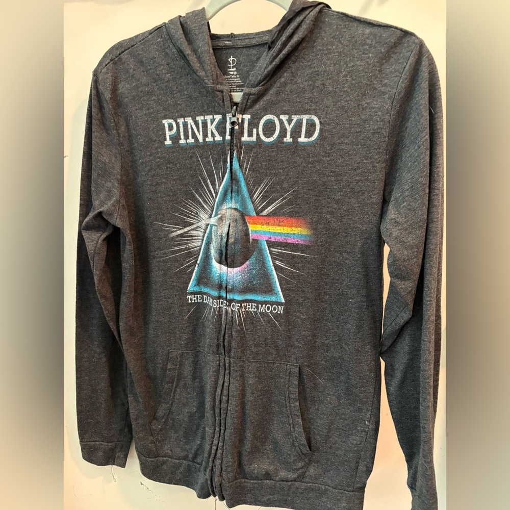 Pink Floyd Hooded Gray Jacket with Iconic Prism Design